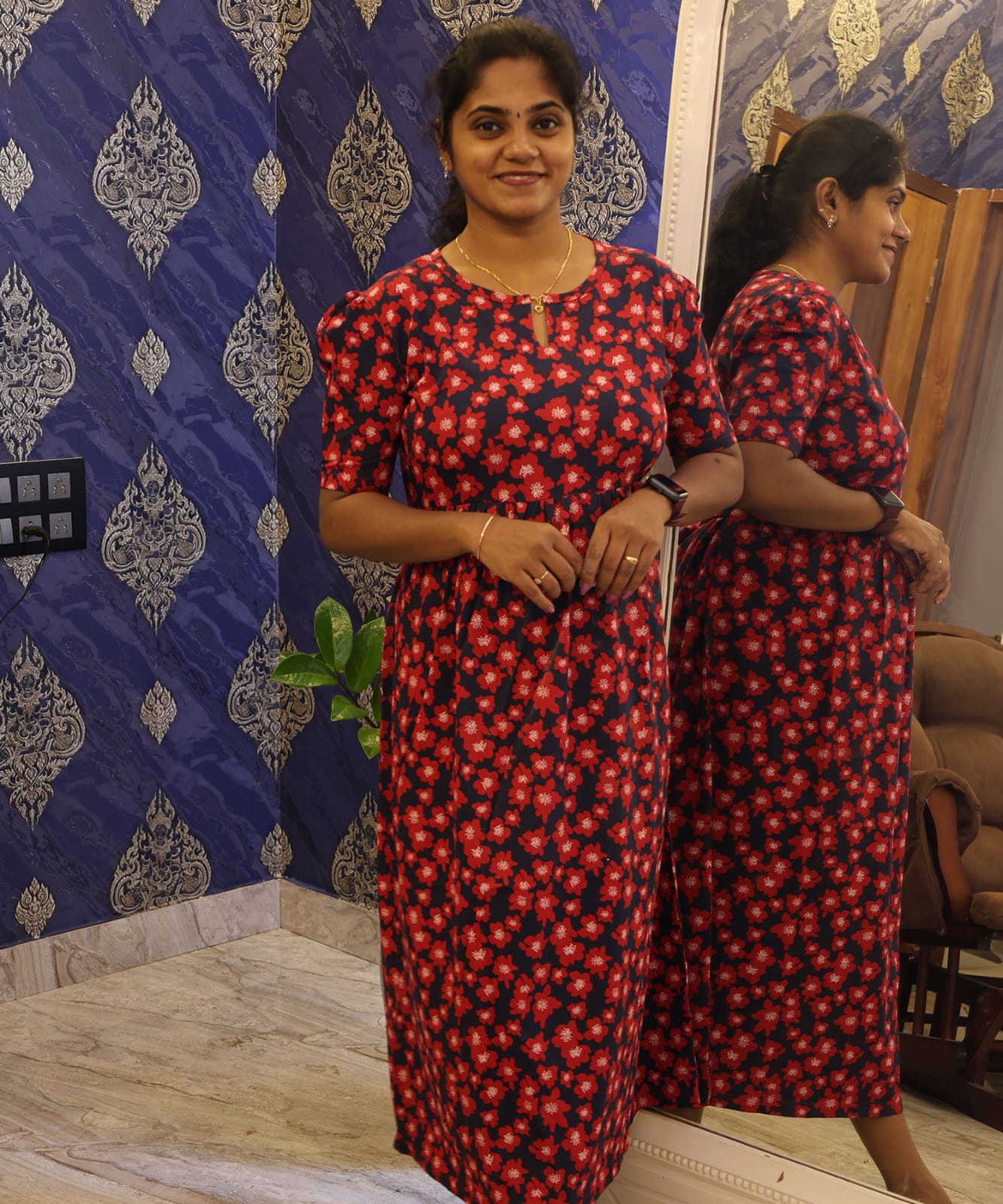 Lounge Wear Navy With Red - Image 3
