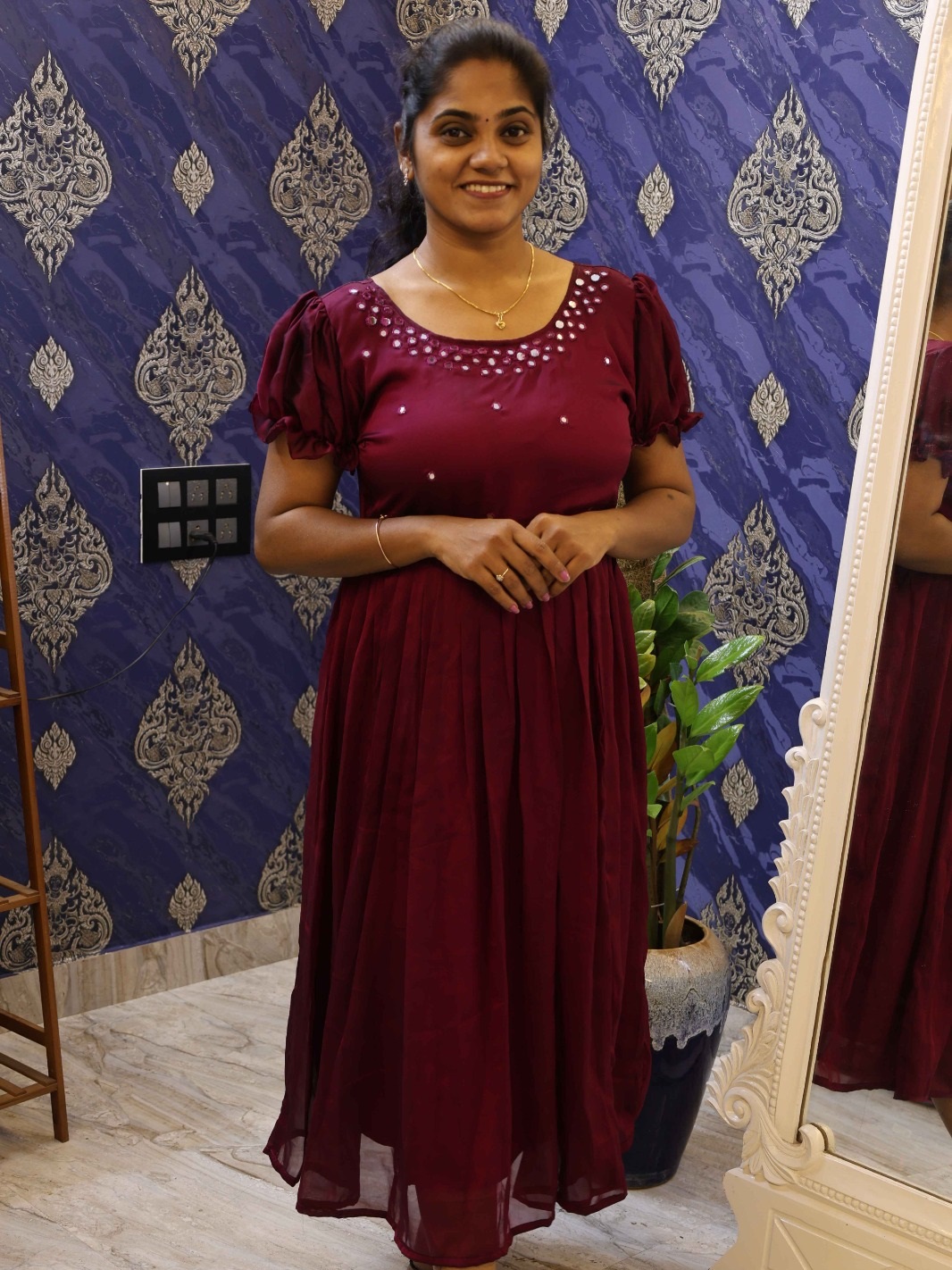 Pink Mirror Kurti
