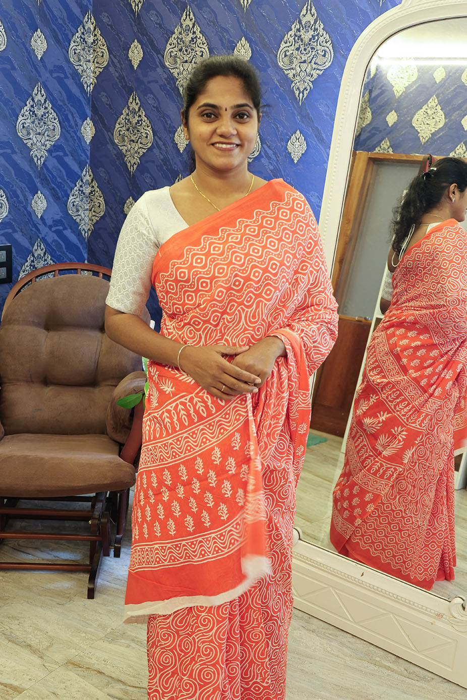 orange-saree
