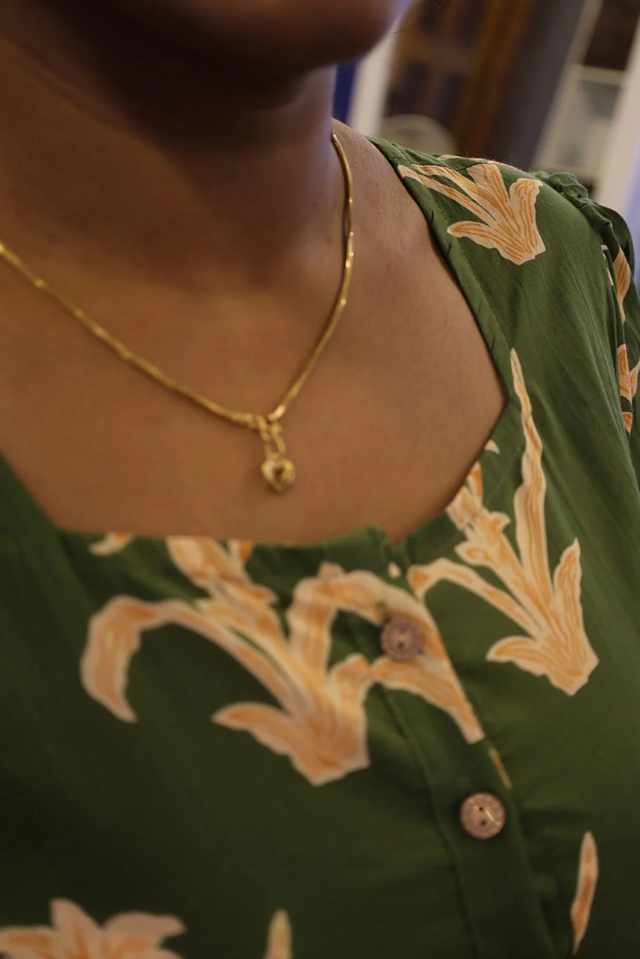Cotton Breathable Frocks Leaf Green - Image 3