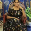 Cotton breathable frocks Black floral