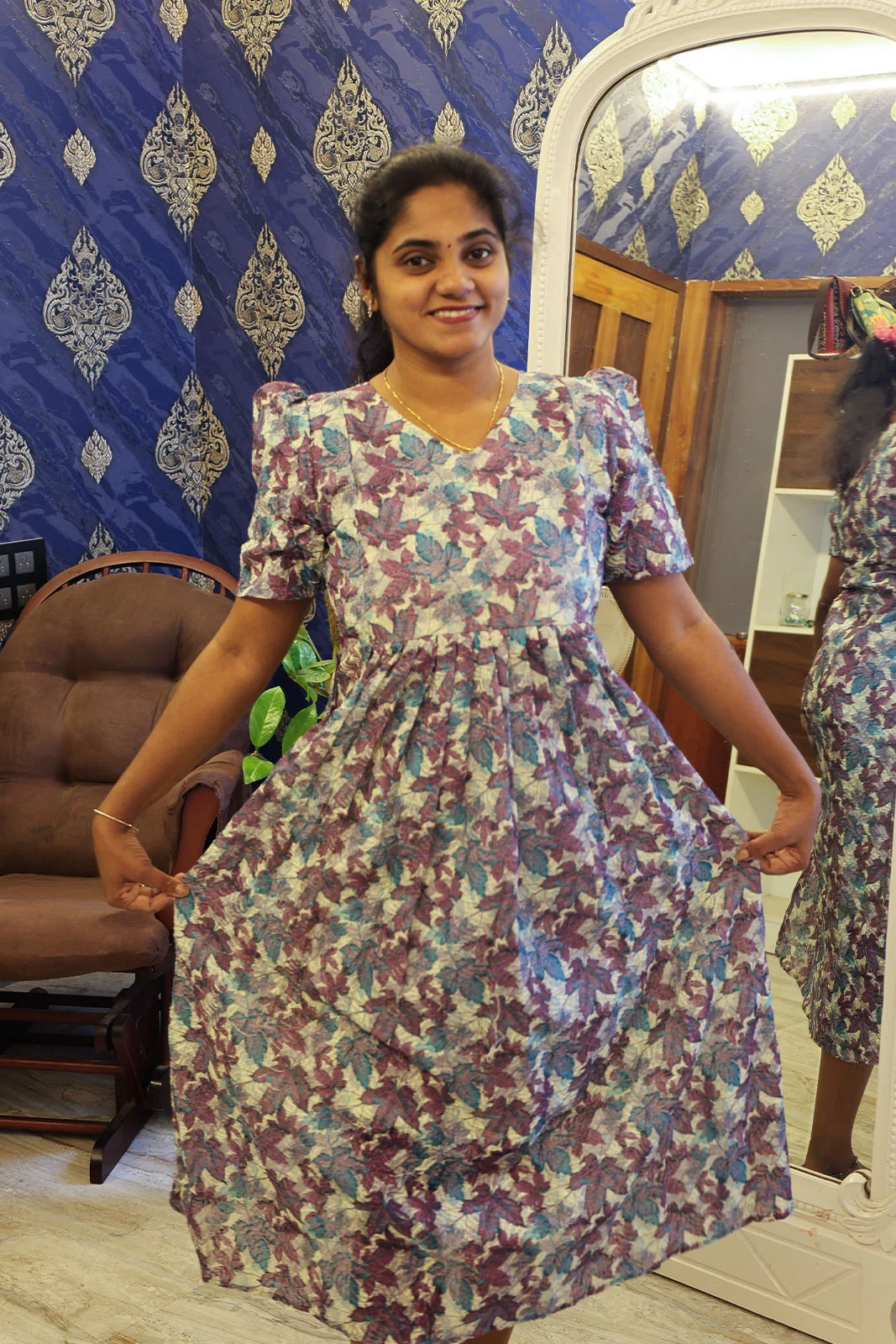 Hakoba Frock Purple - Image 2