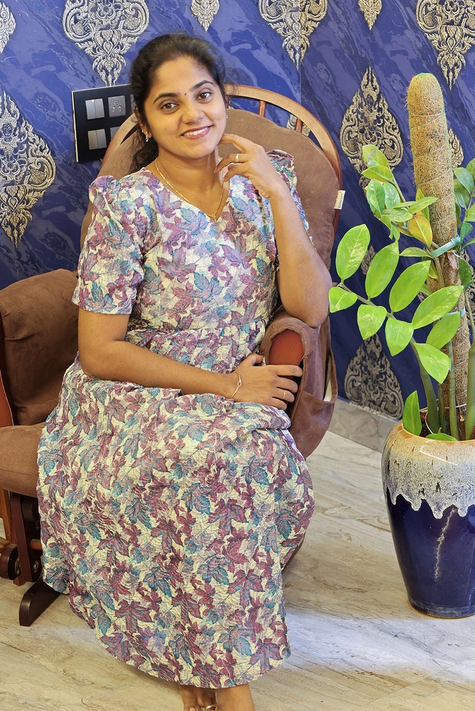 Hakoba Frock Purple