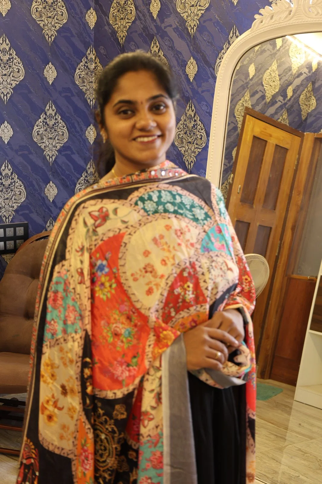 Mirror Dupatta Black