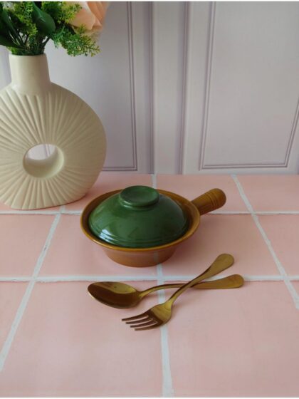 Ceramic Cuddle Bun Bowl With Handle Lid