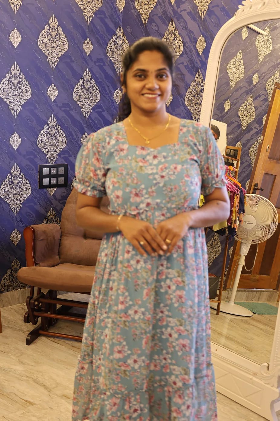 Georgette Frock Sea Green - Image 3