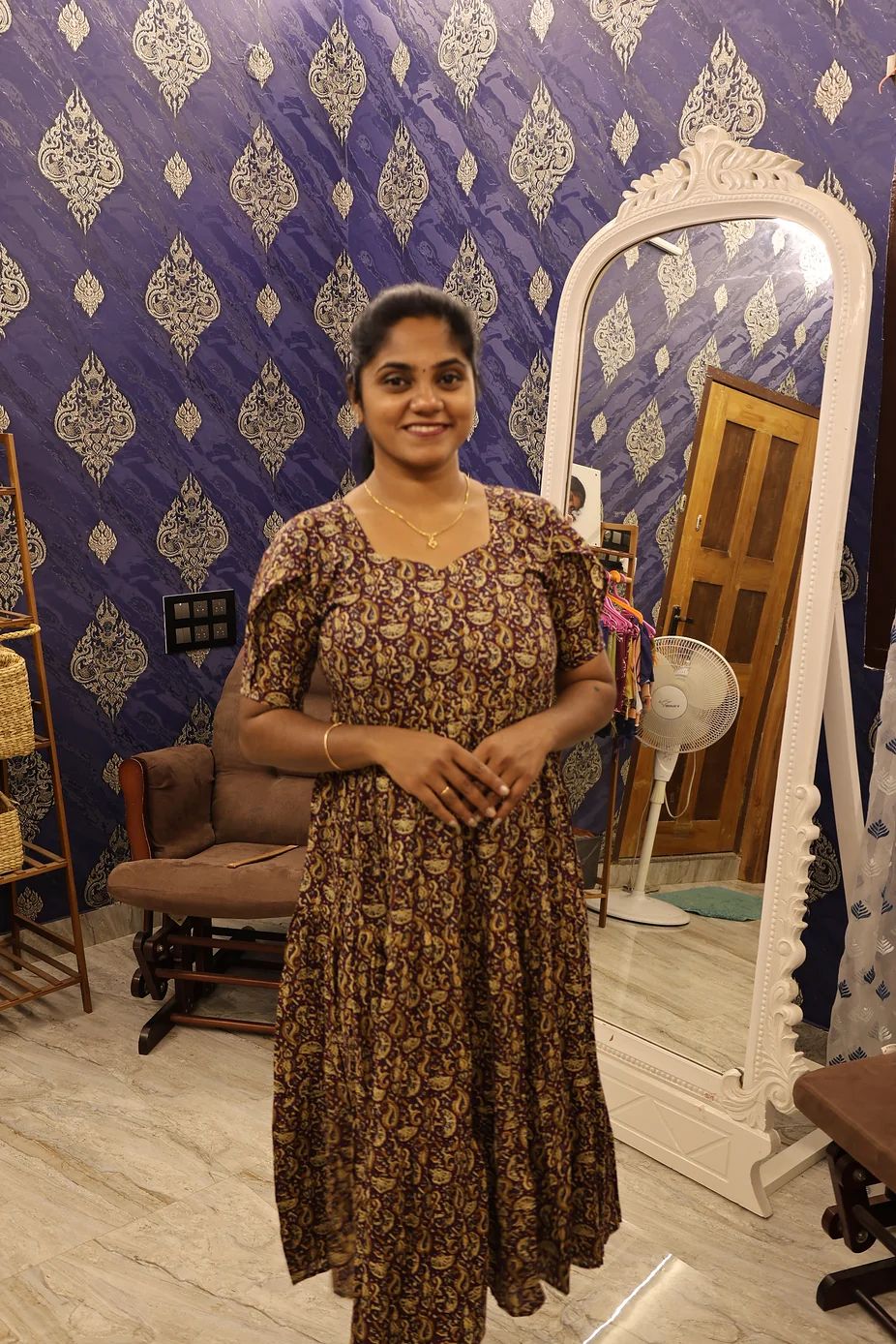 Kalamkari Frocks Purple - Image 3
