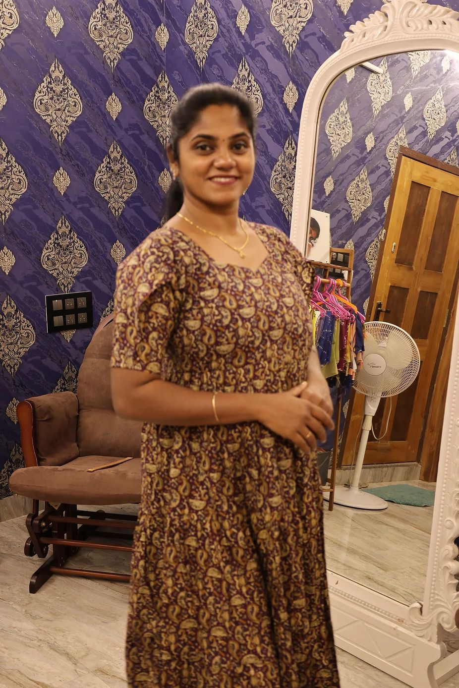 Kalamkari Frocks Purple - Image 2